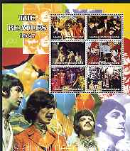 Congo 2004 The Beatles (1967) large perf sheet containing 6 values, unmounted mint