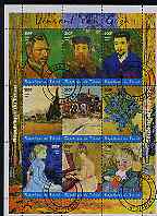 Chad 2001 Paintings by Vincent van Gogh perf sheetlet containing 9 values, cto used