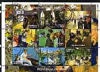 Chad 2001 Impressionist Art in France perf sheetlet containing 9 values, cto used