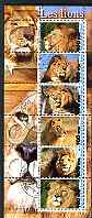 Benin 2003 Lions #2 perf sheetlet containing 6 values cto used