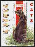 Afghanistan 2000 Domestic Cats (Oriental Shorthair) perf m/sheet unmounted mint
