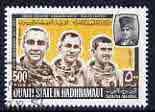 Aden - Qu'aiti 1967 Apollo 1 Astronauts 500f cto used, Mi 141A*