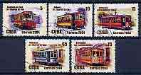 Cuba 2004 Trams perf set of 5 cto used* SG 4731-5