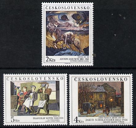 Czechoslovakia 1989 Art (24th issue) set of 3 unmounted mint, SG 3000-02