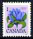 Canada 1977-86 Bottle Gentian 1c unmounted mint, from def set, SG 856