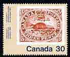 Canada 1982 Beaver 1851 3c on 30c unmounted mint from 'Canada 82' International Philatelic Youth Exhibition set of 5 , SG 1037*
