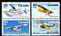 Canada 1982 Canadian aircraft (4th series) set of 4 (2 x se-tenant pairs) unmounted mint, SG 1050-53