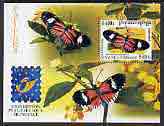 Cambodia 2001 Butterflies (with Belgica 2001 Logo) perf m/sheet unmounted mint, SG MS2131