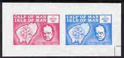 Calf of Man 1973 Churchill & Map (with Scout Logo) imperf m/sheet unmounted mint (as Rosen CA251MS var)