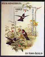 Congo 2005 Humming Birds by John Gould perf m/sheet unmounted mint