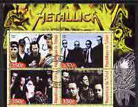 Chad 2003 Legendary Pop Groups - Metallica perf sheetlet containing 4 values fine cto used