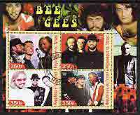 Chad 2003 Legendary Pop Groups - Bee Gees perf sheetlet containing 4 values fine cto used
