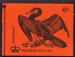 GB Booklet -1968-70 Birds - Cormorant (red cover Jan 1970) 6s booklet complete and fine, SG QP52