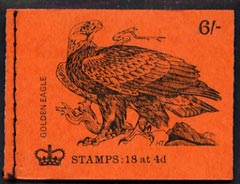 GB Booklet -1968-70 Birds - Golden Eagle (red cover Aug 1970) 6s booklet complete and fine, SG QP54