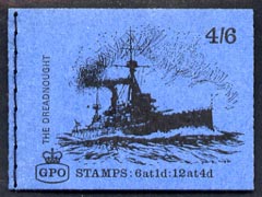 GB Booklet -1968-70 Ships - Dreadnought 4s6d booklet (July 1969) complete and fine SG LP52