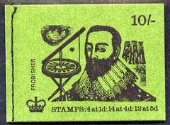 GB Booklet -`1968 Explorers - Frobisher 10s booklet (Feb 1970) complete and fine, SG XP11