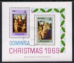 Dominica 1969 Christmas Paintings imperf m/sheet cds used, SG MS295