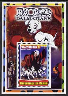 Benin 2005 Disney's 102 Dalmations #1 perf m/sheet fine cto used