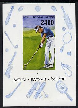 Batum 1996 Sports - Golf 2400 value individual imperf sheetlet unmounted mint