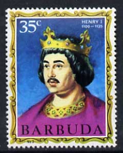 Barbuda 1970-71 English Monarchs SG 44 Henry I unmounted mint*