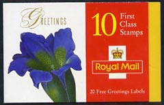 Booklet - Great Britain 1997 Greeting Stamps (Flower Paintings) £2.60 booklet complete and pristine SG KX9