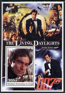 Congo 2003 James Bond Movies #15 - The Living Daylights perf s/sheet unmounted mint