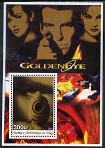Congo 2003 James Bond Movies #17 - GoldenEye perf s/sheet unmounted mint