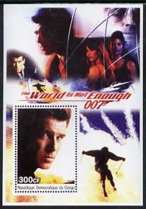 Congo 2003 James Bond Movies #19 - The World Is Not Enough perf s/sheet unmounted mint