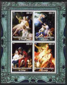 Congo 2005 Nude Paintings by Boucher perf sheetlet containing 4 values unmounted mint