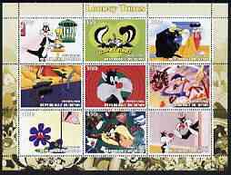 Benin 2003 Looney Tunes #3 perf sheetlet containing 9 values unmounted mint