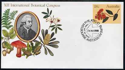 Australia 1981 International Botanical Congress 24c postal stationery envelope with special Melbourne first day cancellation