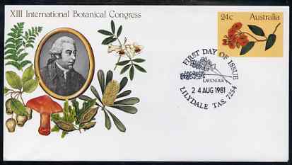 Australia 1981 International Botanical Congress 24c postal stationery envelope with special illustrated Lilydale first day cancellation