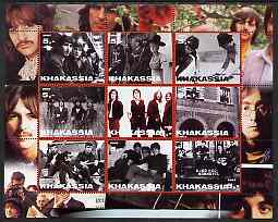 Chakasia 2003 The Beatles perf sheetlet containing set of 9 values unmounted mint