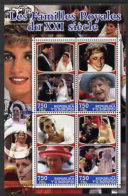 Burundi 2004 21st Century Royal Families #01 perf sheetlet containing 4 values unmounted mint