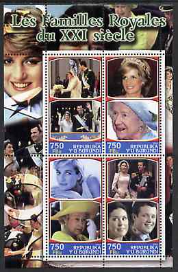 Burundi 2004 21st Century Royal Families #02 perf sheetlet containing 4 values unmounted mint