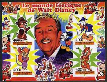 Comoro Islands 2004 The Fairy tale World of Walt Disney #1 imperf sheetlet containing 4 values unmounted mint