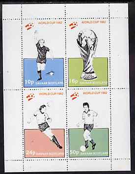 Davaar Island 1982 Football World Cup perf sheetlet containing set of 4 values unmounted mint