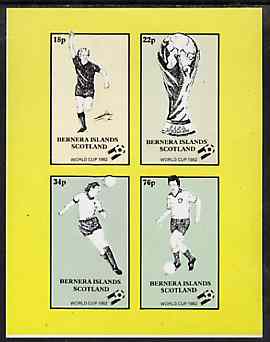 Bernera 1982 Football World Cup imperf sheetlet containing set of 4 values unmounted mint