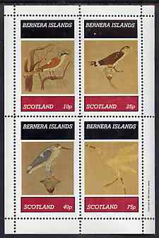 Bernera 1981 Wall Paintings of Birds perf sheetlet containing set of 4 values unmounted mint
