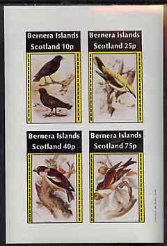 Bernera 1981 Birds #35 imperf set of 4 values unmounted mint