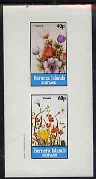 Bernera 1982 Flowers #25 (Anenomes, Crocus etc) imperf set of 2 values unmounted mint