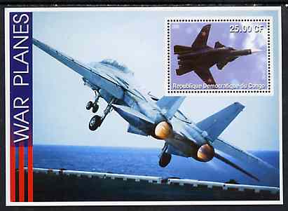Congo 2002 War Planes perf s/sheet #01 (SU-47) unmounted mint