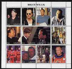 Adigey Republic 2000 Bruce Willis perf sheetlet containing 12 values unmounted mint