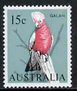 Australia 1966-73 Galah 15c from decimal def set unmounted mint, SG 393