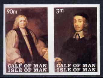 Calf of Man 1968 Paintings from Manx Museum #3 imperf set of 2 unmounted mint (Rosen CA120a-21a)