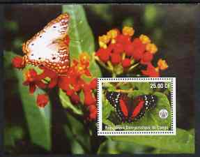 Congo 2002 Butterflies #1 perf m/sheet with Scout Logo unmounted mint