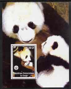 Congo 2002 Pandas #2 perf m/sheet with Scout Logo unmounted mint
