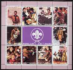 Chakasia 2000 Scout Paintings by Norman Rockwell perf sheetlet containing 12 values unmounted mint