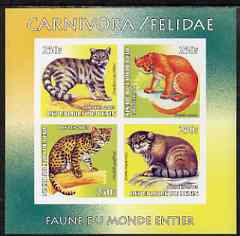 Benin 2003 World Fauna #03 - Mountain Cats imperf sheetlet containing 4 values unmounted mint