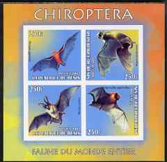Benin 2003 World Fauna #14 - Bats imperf sheetlet containing 4 values unmounted mint